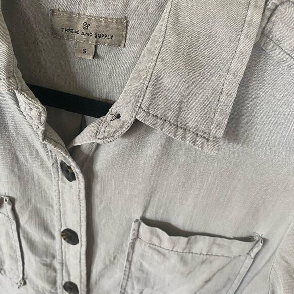 Thread And Supply Women's Long Sleeve Button Up Soft Shirt, Size Small - Picture 3 of 5